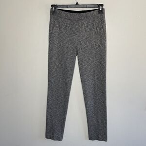 THEORY Womens Gray Geometric-Print Tapered Dress Pants Sz 0 Louise Formation